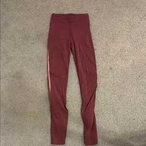 Lululemon High-Waisted Burgundy Leggings